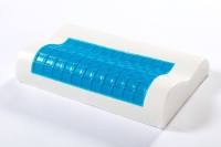 200TC tissu de fibre de refroidissement d'oreiller de forme de vague de gel de mousse de mémoire de compte de fil pour le soutien de cou et la literie cervicale de sommeil