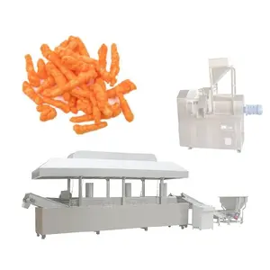 Maize Grits Material Fried Kurkures Chips and Cheetos Snack Production Plant Machinery Manufacturer and Service Supplier