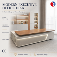 Bureau de direction pour petit bureau, table de patron au design compact pour le bureau d'un directeur de startup