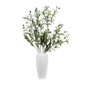 Branches d'<span class=keywords><strong>olivier</strong></span> artificielles de qualité supérieure, verdure synthétique réaliste pour hôtel de luxe, hall, restaurant, vase - Product Image 2