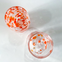 Verres à vin personnalisés avec logo, verres à points colorés, gobelets à eau pour la maison et les fêtes