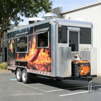 Remorque de cuisine mobile entièrement équipée pour tacos et burritos mexicains, en acier inoxydable, certifiée CE et DOT