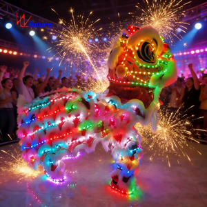 Costume de <span class=keywords><strong>danse</strong></span> du lion traditionnel chinois programmable pour le Nouvel An chinois, spectacle de <span class=keywords><strong>danse</strong></span> du lion, tenue de performance, <span class=keywords><strong>danse</strong></span> du lion <span class=keywords><strong>folklorique</strong></span> - Product Image 6