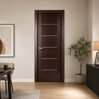 Porte en bois d'ingénierie insonorisée, anti-poussière et anti-humidité pour chambre, bureau, villa avec garantie de 3 ans