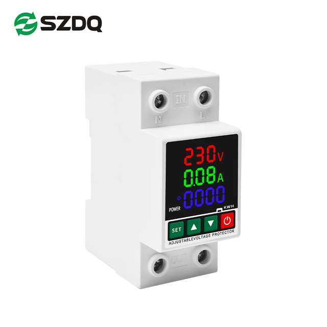 3in1 AC Single Phase Digital Energy Meter Monitor with LCD Efficient Volt Current Power & Kwh Meter Efficient Kwh Monitoring