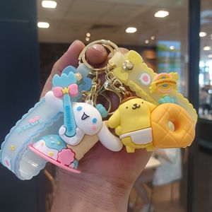 Lindo Llavero de PVC de Dibujos Animados Sanli'ou, Creativo Amuleto para Bolsa con Muñecas <span class=keywords><strong>Kuromi</strong></span> y <span class=keywords><strong>Melody</strong></span>, Pequeño Regalo - Product Image 2