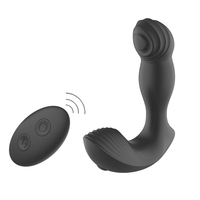 Jouet sexuel anal vibrant pour femmes et hommes, masseur de prostate électrique en silicone, jouets sexuels anaux rotatifs, massage de la prostate à distance