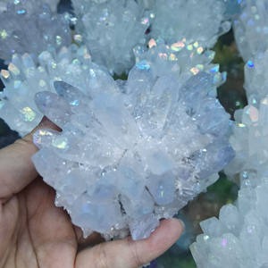 Cluster de Cristal Natural Aura Angel Aura, Cluster de Cristal Branco para Decoração - Product Image 6