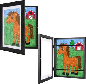 In Black Kids Artwork Picture <b>Frame</b> Changeable <b>Wood</b> With Shatter Resistant Glass Kid Art <b>Frame</b> Changeable <b>A4</b> Photo <b>Frames</b> - Product Image 1