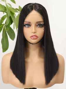 วิกผมบ๊อบบราซิลแท้แบบธรรมชาติ  ถอนขนเด็กมาแล้ว  ความหนาแน่น 180%  วิกผมสั้นด้านหน้าแบบใส  สำหรับผู้หญิงผิวสีดำ <span class=keywords><strong>ผม</strong></span>ตรง - Product Image 2