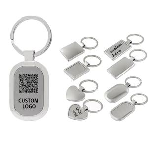 Llavero Metálico Personalizado con Código QR Impreso, Llavero con Código de Barras Bidimensional - Product Image 1