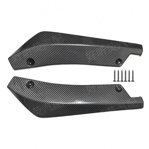 Protector de Esquinas Traseras de Fibra de Carbono, Par Universal, Deflectores de Coche Negros Brillantes - Product Image 2