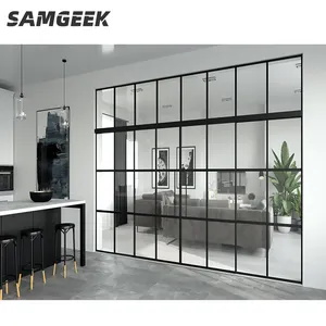 Low cost Modern Design Stainless Hall Wall Room System Aluminum Smart Glass Office Partition