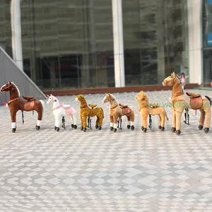2023 חדש סיטונאי מכאני דוושת רכיבה צעצוע סוס רכיבה בעלי החיים עם גלגלים מכאני סוס