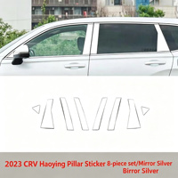 Autocollant de garniture en acier inoxydable tendance, surface noire, sécurisé, durable pour l'intérieur de la voiture, accessoires pour Honda CR-V Breeze