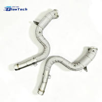Downpipe sport haute performance pour Mercedes Benz C63 C63S AMG W205 M177 4.0L V8 bi-turbo en acier inoxydable 304, échappement de course