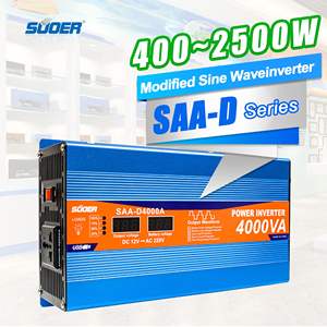 อินเวอร์เตอร์พลังงานแสงอาทิตย์ <span class=keywords><strong>Suoer</strong></span> SAA-D4000A แบบคลื่นไซน์ดัดแปลง DC/AC 12V 220V 300W-4000W 50/60Hz ประสิทธิภาพสูงสำหรับใช้ในบ้าน - Product Image 3