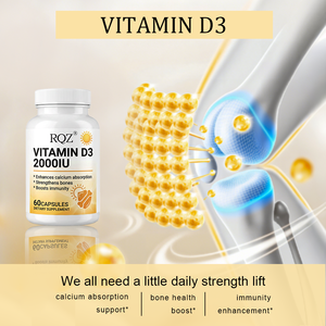 <span class=keywords><strong>Vitamin</strong></span> D3 2000IU 60 Kapsul Grosir untuk Dewasa |   Suplemen Diet Kalsium untuk Mendukung Kesehatan Tulang dan Imunitas Per Porsi 2 Kapsul - Product Image 3