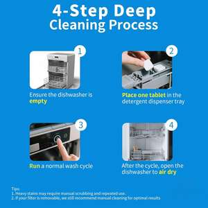 Deodorante lavapiatti monouso ecosostenibile per rimozione calcare naturale deodorante per pulizia profonda cialde per lavaggio - Product Image 4