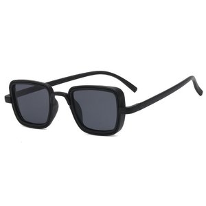Lunettes de soleil vintage punk carrées en plastique pour hommes et femmes, monture blanche avec verres acryliques UV400, lunettes matricielles - Product Image 3
