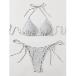 Trajes de Baño al por Mayor, Bikini Triangular, Ropa de Baño Sexy, Trajes de Baño <span class=keywords><strong>para</strong></span> Playa, Conjunto de Bikini Personalizado de Cintura Baja - Product Image 6