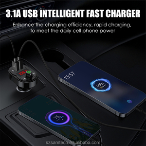 Trasmettitore FM Wireless Driver per auto chiamate a mani libere Dual USB 3.1A ricarica musica di potenza e telefono da autoradio - Product Image 5