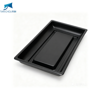 Barquette en plastique PP de qualité alimentaire, compatible micro-ondes, pour emballage de plats à emporter (steak, sushi, gâteau), personnalisable, conteneur alimentaire frais