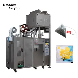 Machine d'emballage de sachets de thé triangle à ultrasons pour l'emballage de feuilles de thé de café non tissées fuso avec enveloppe de poche préfabriquée