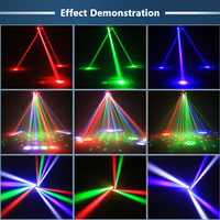 6-Arm Mini Beam 80W Disco Party Licht Moving Head Stroboskop-Effekt Lichter Fernbedienung DMX512 Steuerung DJ Mobile Bühne für Club Hochzeit