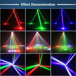 Faro mobile a 6 bracci Mini Beam 80W con effetto strobo, luci per feste, controllo remoto DMX512, per DJ, palcoscenici mobili, club e matrimoni - Product Image 3