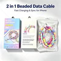 Nuevo Cable USB Multicolor de PVC con Diseño Único y Moderno, Carga Rápida, Trenzado con Cuentas y Protección para Auriculares, Computadora y Teléfono Móvil 2026