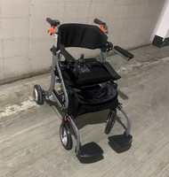 Aide à la marche électrique multifonctionnelle, portable, légère, pliable, en alliage d'aluminium, avec freins électroniques et batterie au lithium