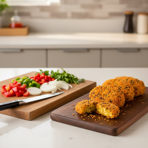 Kroket Ubi Jalar & Wortel Renyah Beku Tsukiji, Sudah Difrit dan Siap Masak untuk Air Fryer, Kemasan 30g, Umur Simpan 18 Bulan - Product Image 1