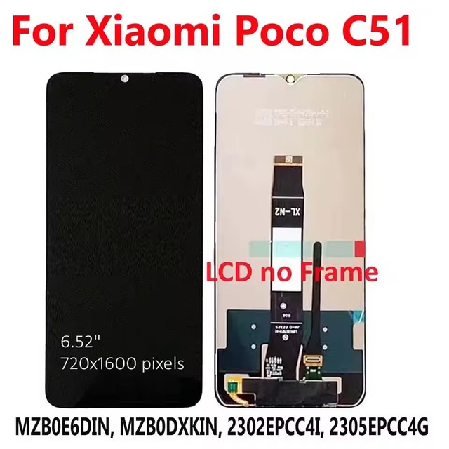 WEEKNOW Factory Price OEM mobile phone lcds For Xiaomi Poco C51MZB0E6DIN, MZB0DXKIN Display touch screen digitizer