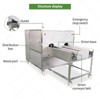 Éplucheuse automatique d'oignons, machine à éplucher et à trancher les oignons, équipement de ligne automatique Yb-3, processus de coupe de la peau