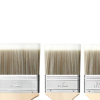 Pinceau de peinture de qualité industrielle avec poils en nylon et manche en bois, personnalisable OEM pour la peinture murale