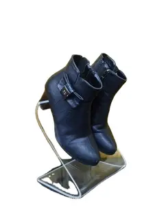 Limpar Acrílico Grosso Mulheres Sapatos Loja de Varejo de Exibição Stand Holder Rack de Riser