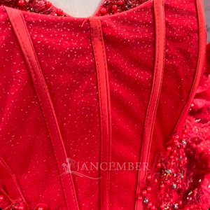 Vestido de Quinceañera Rojo Lsmu174, Vestidos de 15 Años, Moda Quinceañera, Vestido de XV Años, Talla Jancember - Product Image 2