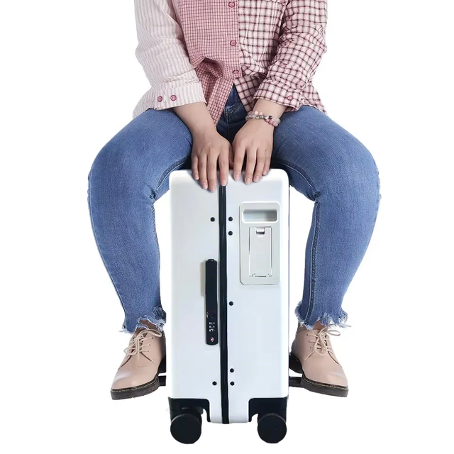 Smart Modern Riding Trolley Luggage Automatically Follows Traveler Remote Control PC Carry-On Suitcase Aluminium Frame Closure