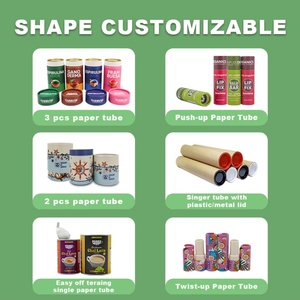 Boîtes d'emballage cylindriques en papier kraft recyclable, écologiques, avec couvercle et logo personnalisé - Product Image 6