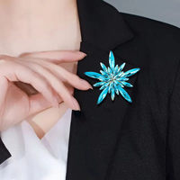Nouvelle mode européenne et américaine coloré cristal diamant étoile broche irrégulière haut de gamme mode vêtements broche accessoires