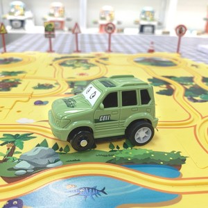 Puzzle en plastique créatif pour enfant dinosaure, assemblage de bricolage, construction de routes ferroviaires, ensemble de véhicules ferroviaires électriques, jouets de voiture de piste de dinosaure - Product Image 3