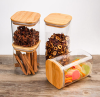 Pot de conservation carré en verre borosilicate avec couvercle hermétique, récipient multifonctionnel de qualité alimentaire chauffable pour le camping