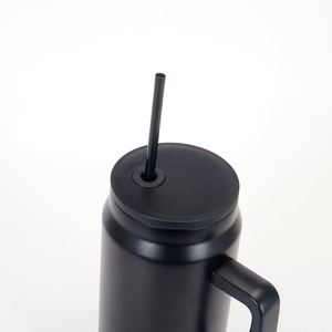 50oz Stainless <b>Steel</b> <b>Bottle</b> with Handle Straw Lid Leak Proof Double-Wall Vacuum Insulated Large Water <b>Bottle</b> - Product Image 6