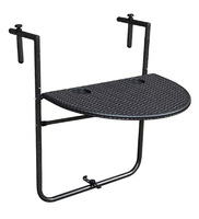 Table pliante portable en métal pour balcon extérieur, table à café suspendue, vente en gros à bas prix
