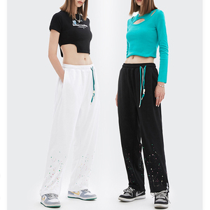 Vêtements de <span class=keywords><strong>jogging</strong></span> de sport robe pour femmes <span class=keywords><strong>pantalon</strong></span> en coton joggings pantalons de survêtement avec éclaboussures de peinture personnalisés pour femmes - Product Image 2