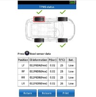 Herramienta de Diagnóstico Universal TPMS con Garantía de 12 Meses, Activador de Sensores, Programador, Probador de Baterías, Alimentación de 5V, Batería de 3500mAh, 3000 Autos