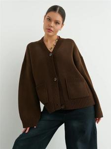 Cárdigan Oversize Casual de Punto Grueso con Botones para <span class=keywords><strong>Mujer</strong></span> - Product Image 4