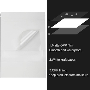 Bolsas de Papel Kraft Blancas Reutilizables de Alta Calidad con Ventana y Logotipo Personalizado, Diseñadas para Alimentos, Dulces y Bocadillos OEM/ODM - Product Image 5