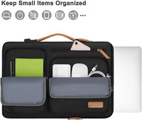 Sacs d'ordinateur portables 360 Protective 15-15,6 pouces, sac à bandoulière pour ordinateur portable, sac messager à ouverture latérale, compatible avec MacBook Pro 16 pouces
